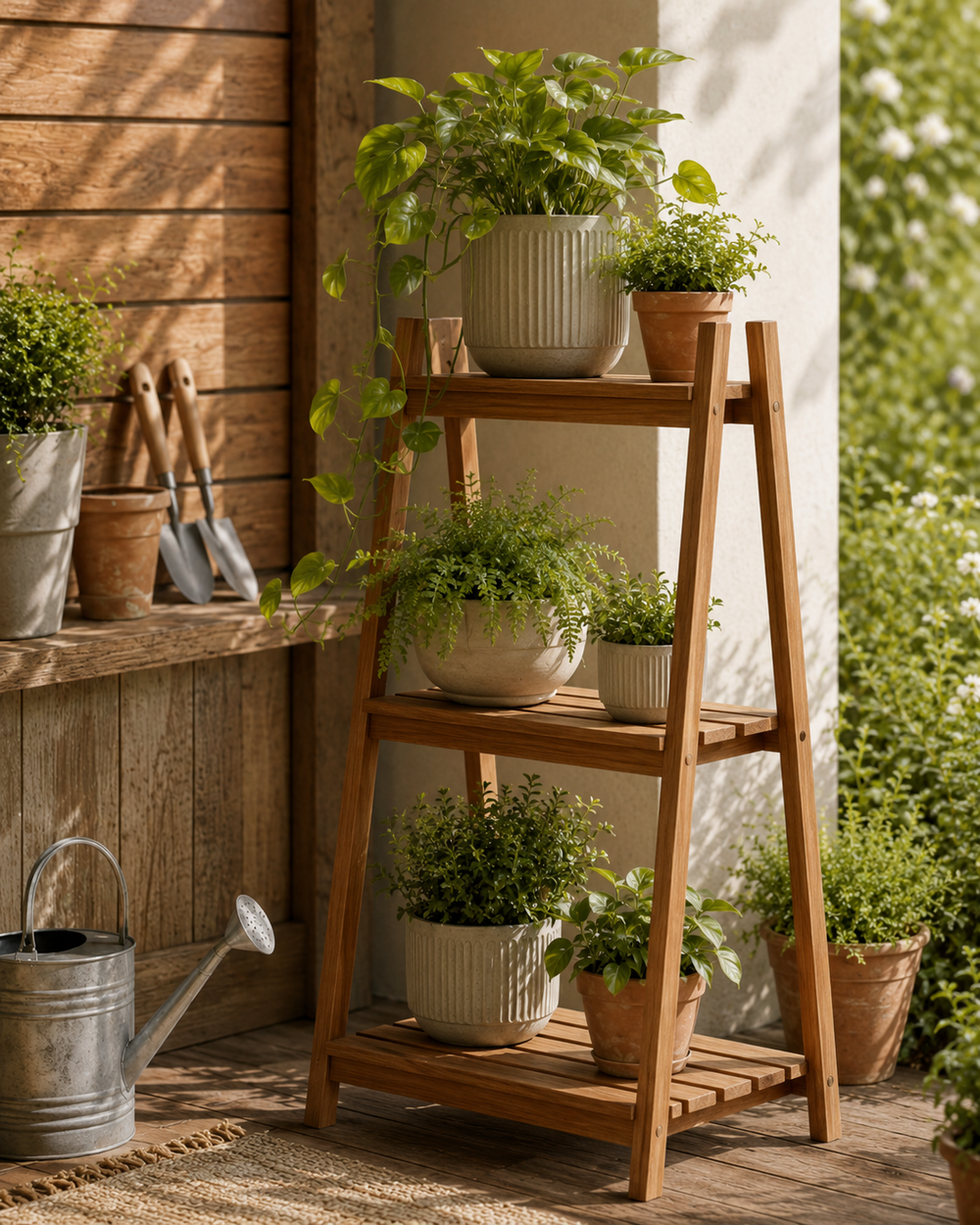 Arvelinan™ Wooden Plant Stand