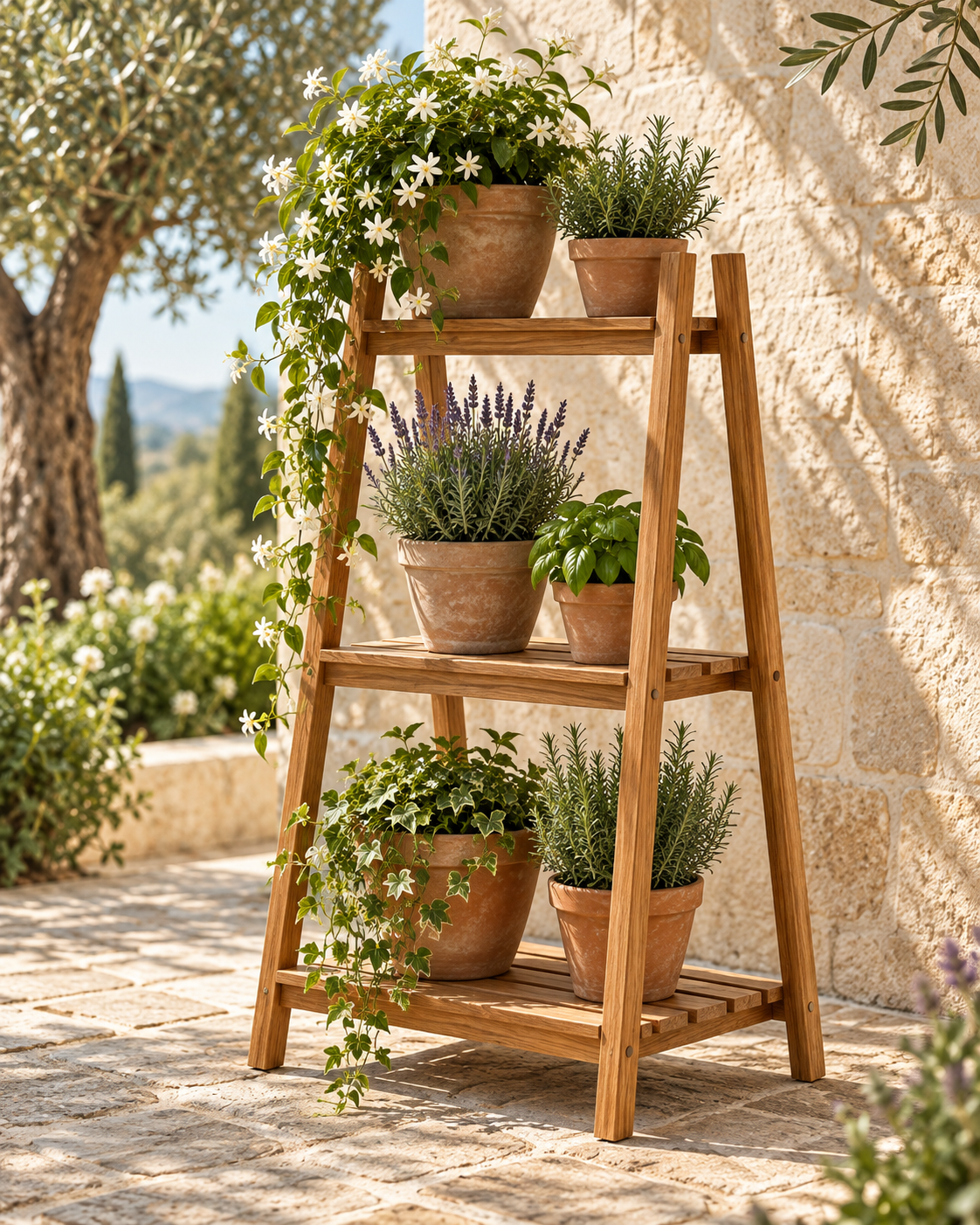 Arvelinan™ Wooden Plant Stand