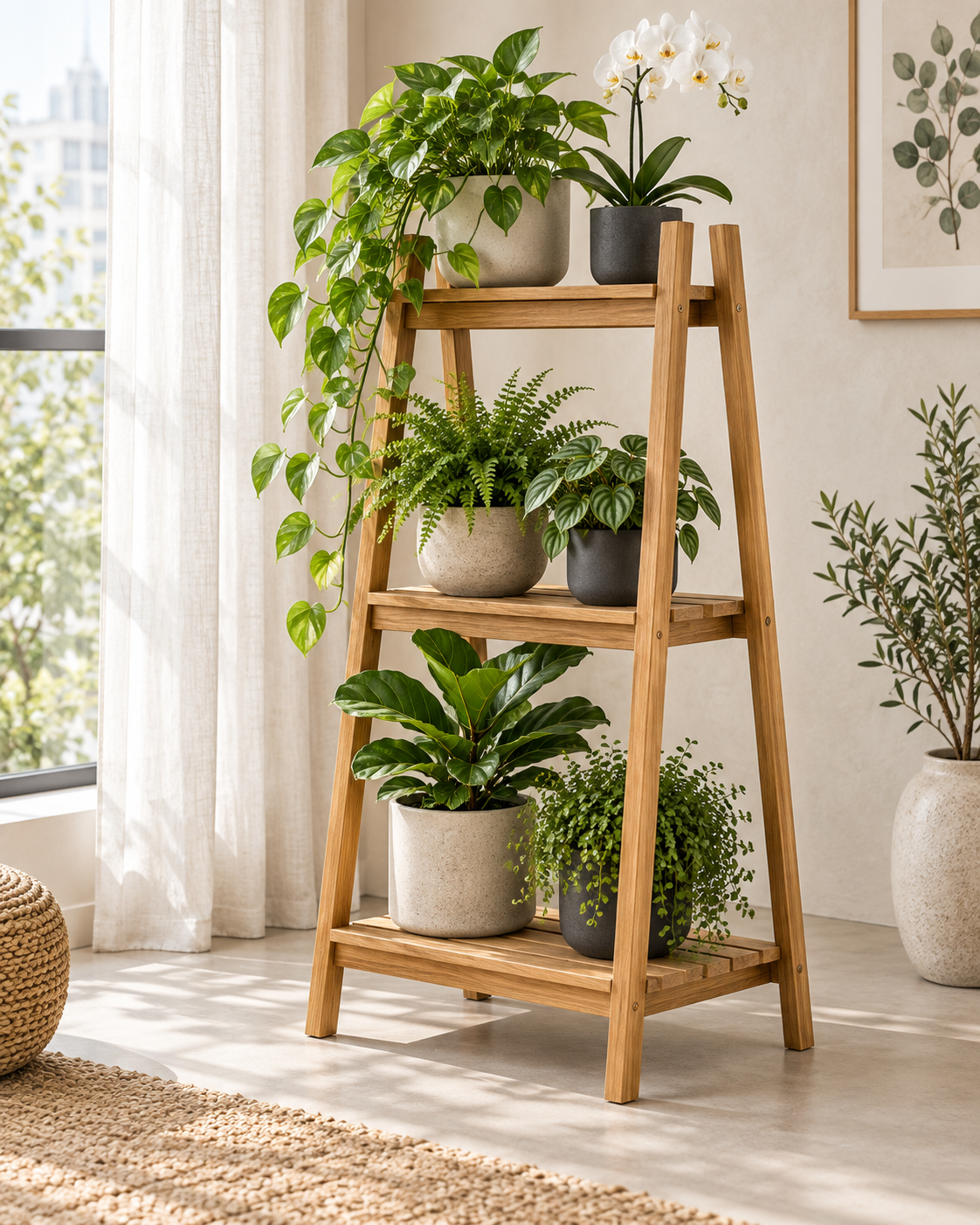 Arvelinan™ Wooden Plant Stand